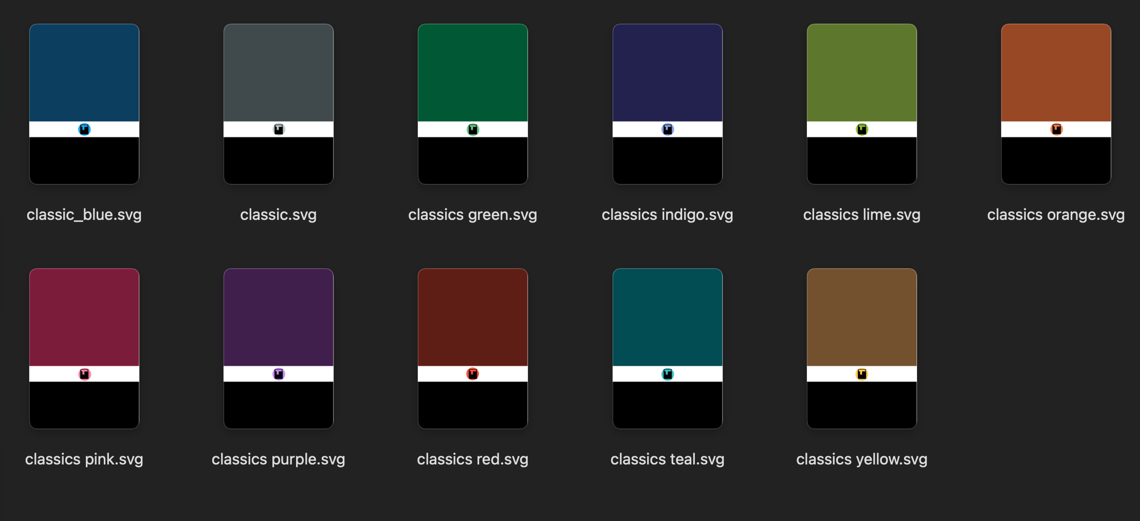 Cover colour options